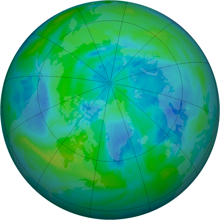 Arctic ozone map for 23 September 2000